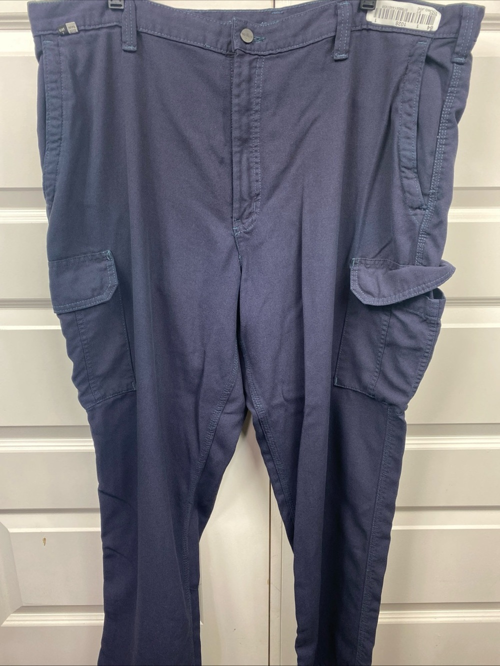Carhartt FR Flame Resistant Cargo Pants Men 42x30 Blue Westex DH CAT 2 NFPA 2112
